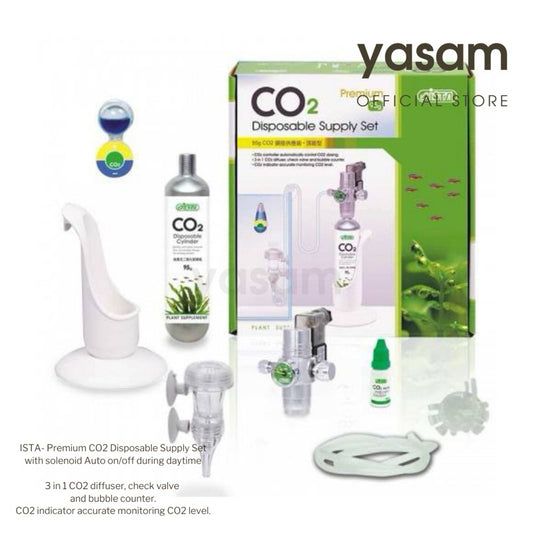 ISTA- Premium CO2 Disposable Supply Set with solenoid Auto on/off during daytime for Aquascape